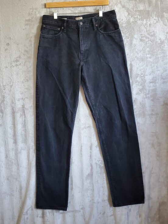 J. Crew Other - J.Crew Jeans Mens 34x36 Black Classic Straight Leg Dark Wash Denim 100% Cotton